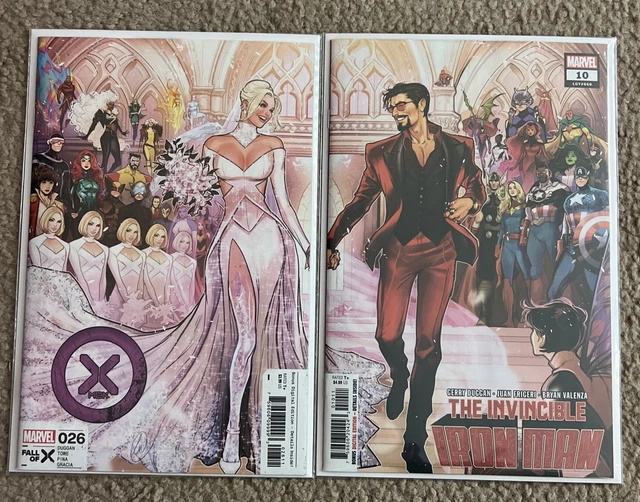 Invincible Iron Man #10 X-Men 26 Connecting wedding Cover A 1st Print 2023 NM