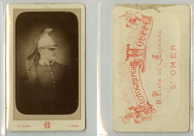 Carte De Visite Albumen Vintage Régiment - Officier Kegel Cassel, Circa 1870, Tirage Albuminé