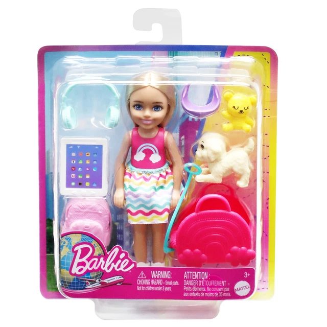 BARBIE CHELSEA TRAVEL Doll Playset & Accessories with Puppy £14.99