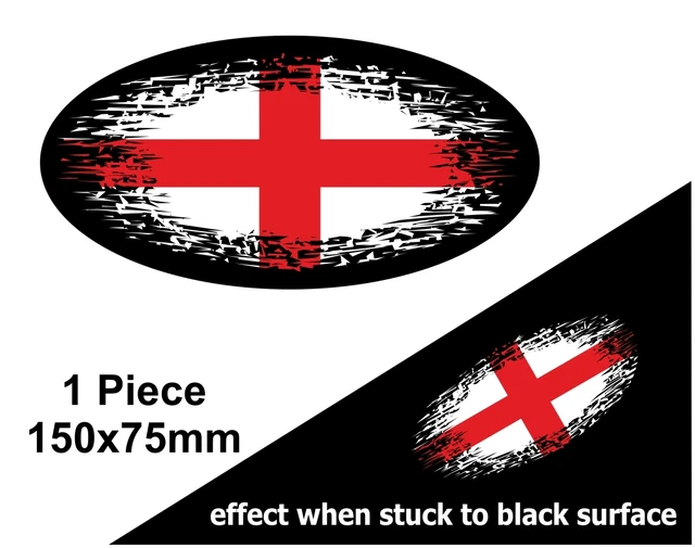 thumbnail image 2 of Oval Fade To Black Yorkshire Rose County Flag Vinyl Car Sticker – 150mm, Glossy, UK Made 2 of 3