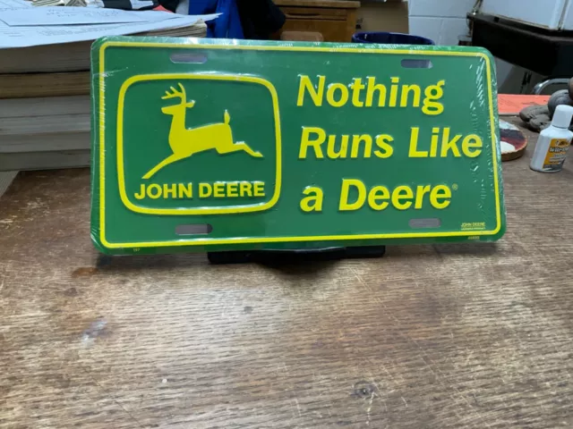 Novelty Front License Plate John Deere Nothing Runs Like A Deere Metal