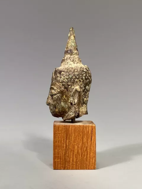 Fine Thai Thailand Sukhothai Period Bronze Head of the  Buddha ca. 18-19th c. B