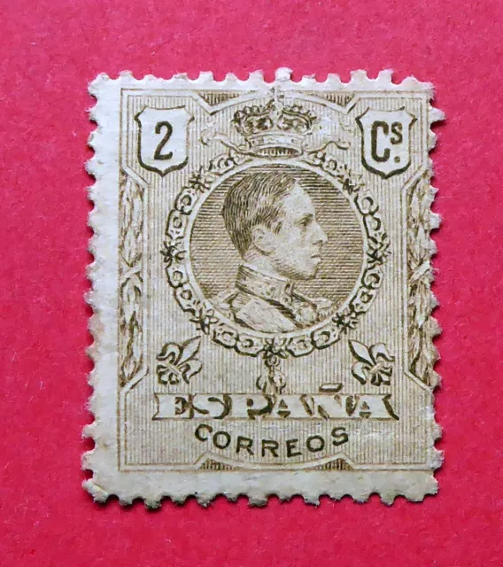 SELLOS Antiguos de España ALFONSO XIII 2 Cs- Old Stamps - Timbres -Briefmarken