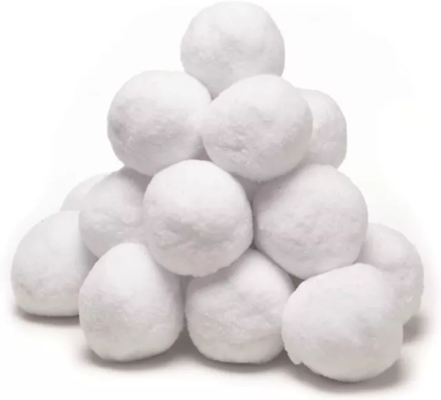 40 Pack of Soft Fake White Elf Christmas Snowballs -Ideal Display for Home Decor