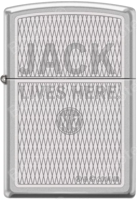 Zippo Jack Daniel Daniels Life Here Armored and Engraved Chrome Lighter
