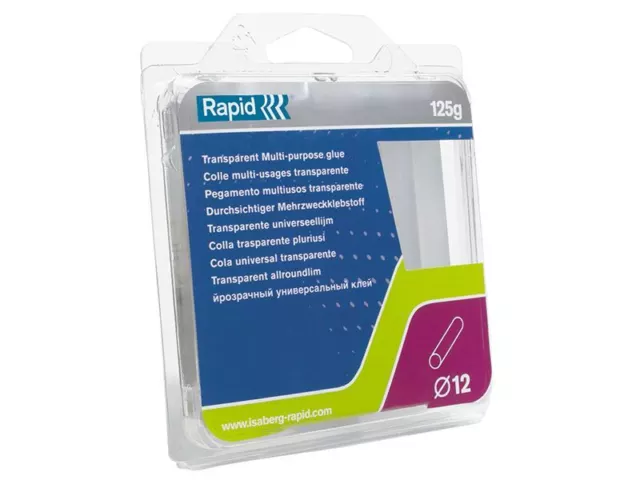 Rapid - Bâtons de Colle Transparents 12 x 94mm Paquet de 13