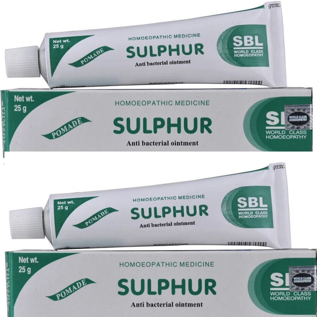 2er Pack SBL Schwefelsalbe (25g) für trockene Haut, Juckreiz, Pickelcreme