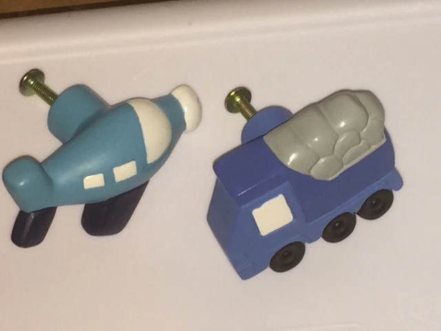 16 ANIMAUX DE TRANSPORT ENFANTS voiture de course avion TIROIR COMMODE poignée boutons tire 2