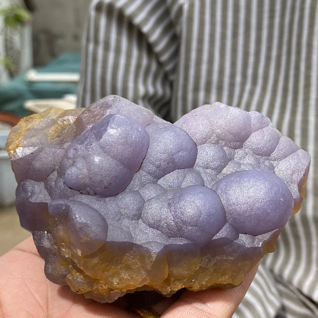 465g Translucent Blue Fluorite Stalactiform After Anhydrite Mineral Peru