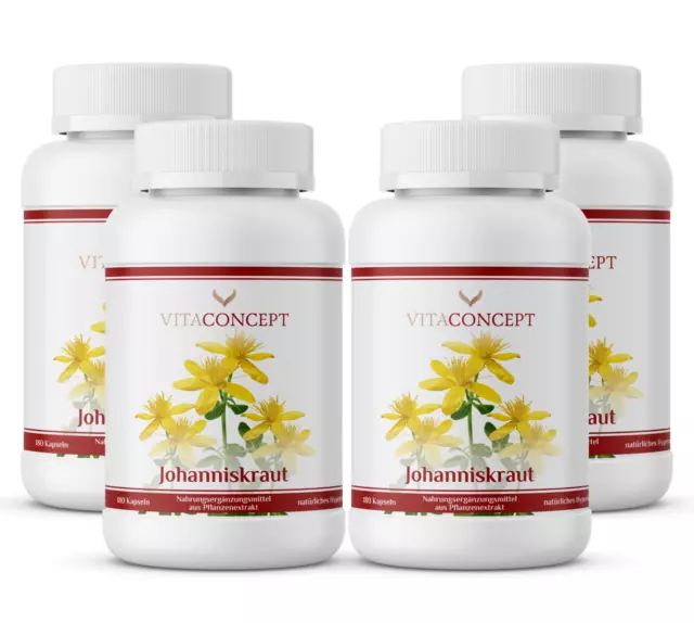 Johanniskraut I Extrakt 5000 mg I 720 Kapseln I inklusive Hypericin VITACONCEPT