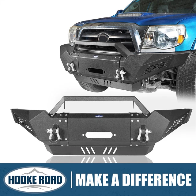 HOOKE ROAD STEEL Front Bumper w/ Winch Plate & DRings For 0511 Toyota