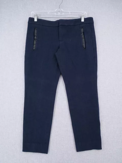 Banana Republic Pants Womens Size 8P Petite Blue Sloan Fit Crop Stretch
