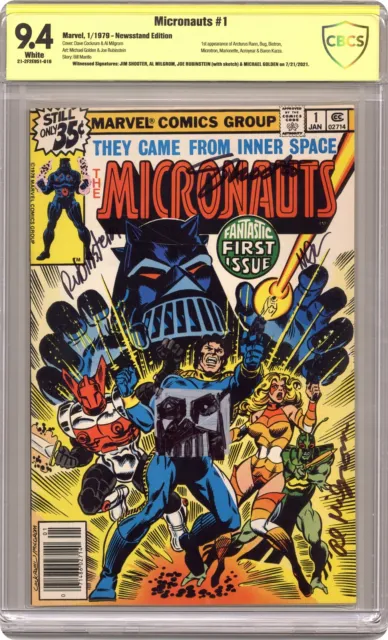 Micronauts #1 CBCS 9.4 Newsstand Acier Inox Tireur /Milgrom /Rubinstein/ Doré