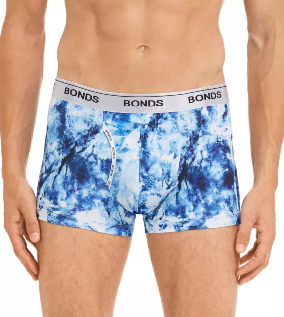 Bonds Mens 80W Print 80 Microfibre GuyFront Trunk Brief Size M New