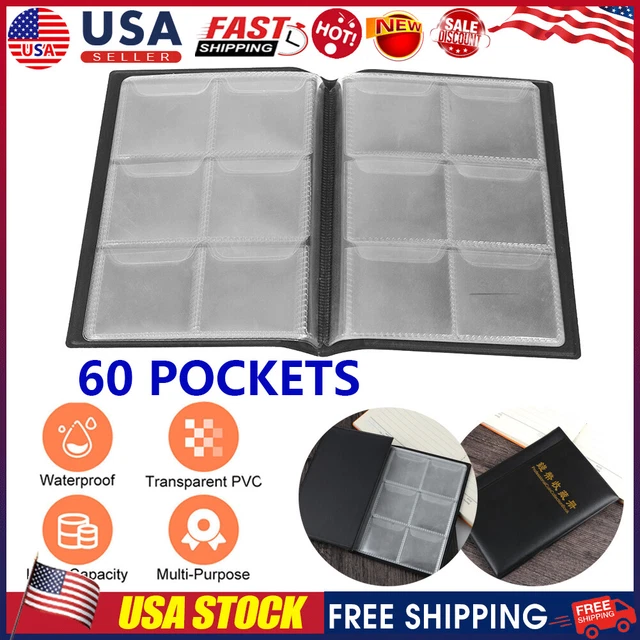 60 Pocket World Coin Storage Book Large Capacity Folder Collection Holder Album