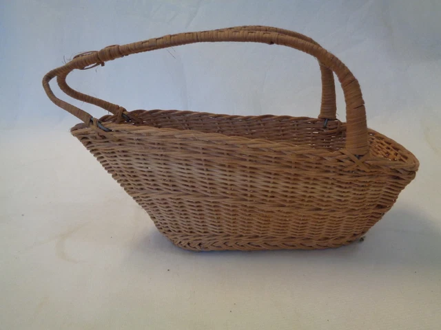 Ancien Porte-bouteille En Osier Rotin - Vintage, Authentique, Déco Bar Rétro
