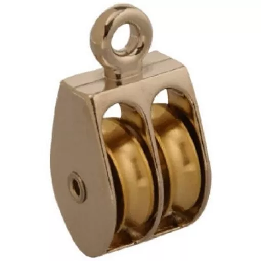 3/4" Nickel Rigid Eye Double Sheave Pulley T7655202