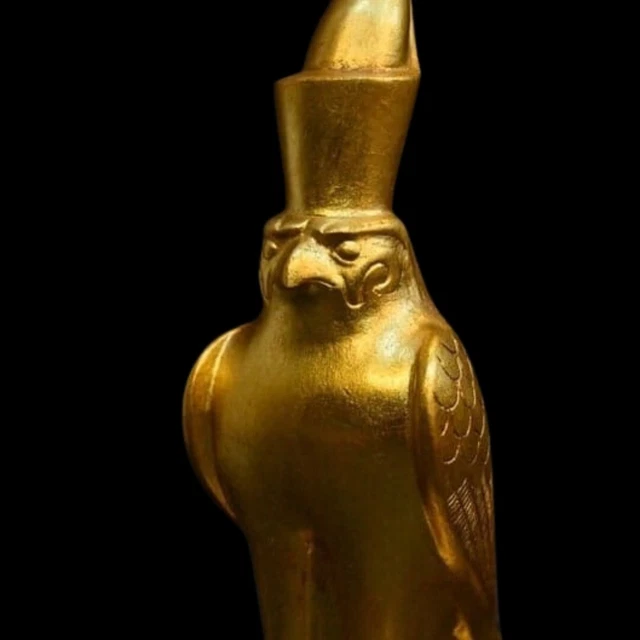 RARE ANCIENT EGYPTIAN ANTIQUES Golden Statue Of God Horus as Falcon ...