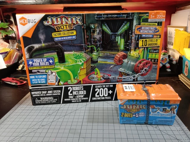 LOT 2 JUNKBOTS  Factory Habitat Sector 44 Research Lab NEW & JB Dumpster 2 Bots