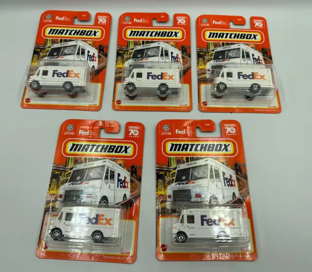 MATCHBOX FEDEX EXPRESS Delivery 2023 70th Anniversary Card FedEx Truck