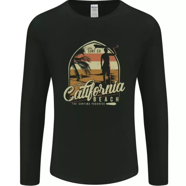 California Beach Surfing Surf Surfer Mens Long Sleeve T-Shirt