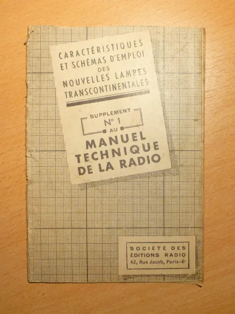 livre ancien manuel technique de la radio TSF société des éditions radio
