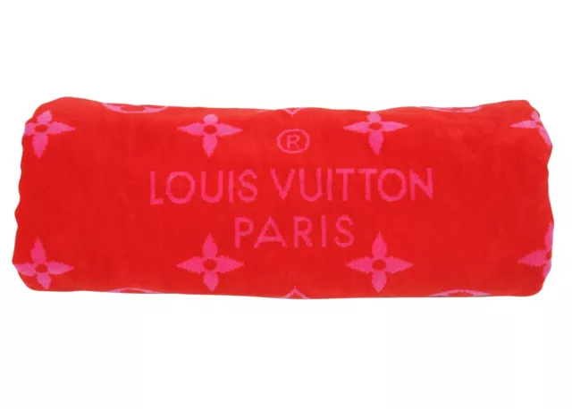 Louis Vuitton M72364 Beach Bath Towel Monogram Classic Brown Cotton Drap de  bain
