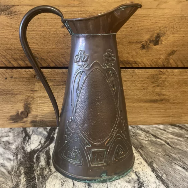 Art Nouveau Beldray Copper Jug Antique Vintage