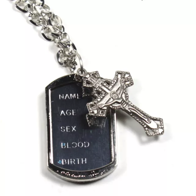 Christ Jésus Messie Savior Chromé Chaîne Collier Ras Chien Étiquette 45.7cm