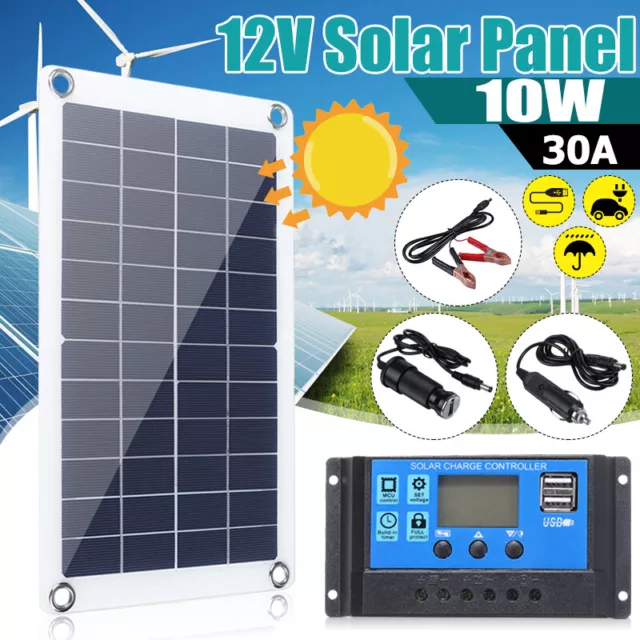 Kit de cargador de coche panel solar policristalino flexible 10W 12V