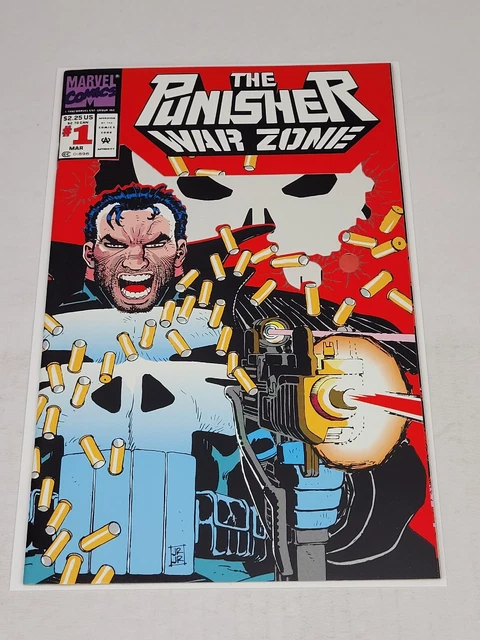The Punisher War Zone #1 Rare Newsstand High Grade Key Die-Cut Cover Marvel 1992 2