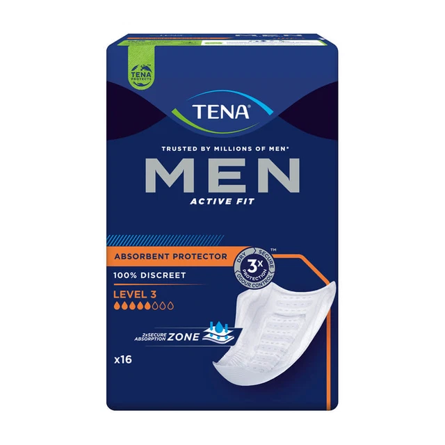 Tena Men Level 3, 6 x 16 = 96 Pièce (1 Carton)