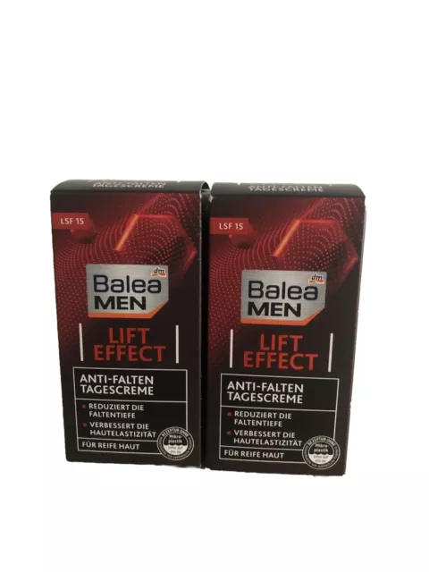 2 Balea MEN Tagespflege Anti-Falten Tagescreme Lift Effect 50 ml LSF 15 20,9/100