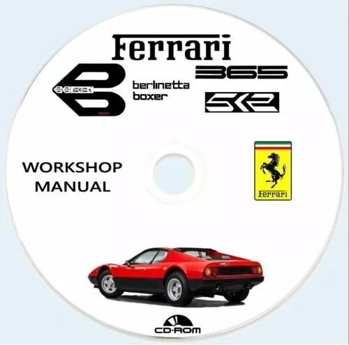 Workshop Manual Ferrari 512 BB Berlinetta Boxer,Ferrari 365 GT4 BB