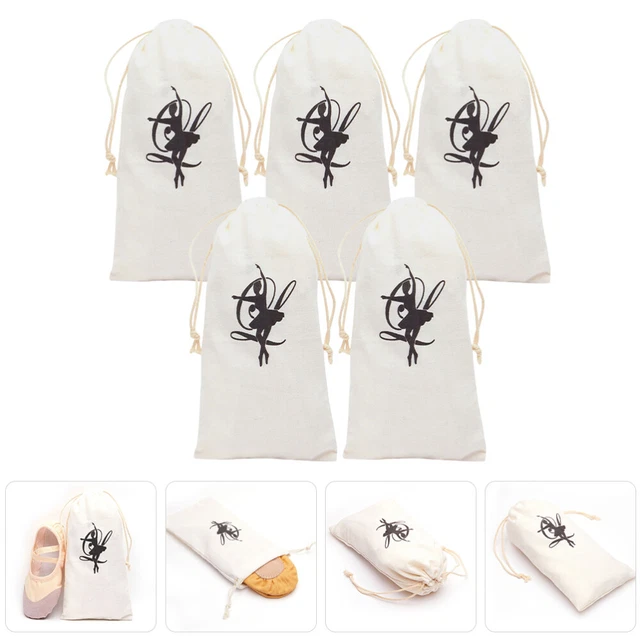 Sacs à cordon pour chaussures de Ballet, 5 pièces, sacs à chaussures de danse
