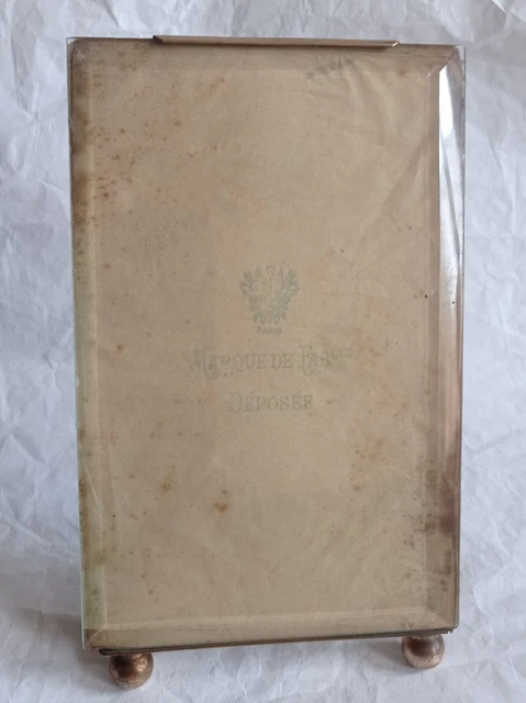 Ancien Cadre Photo En Bois Avec Verre Biseauté - Support Bois - Marron - 11,8 Cm