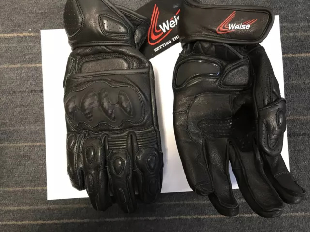 Weise Apex Leather Motorcycle Gloves M