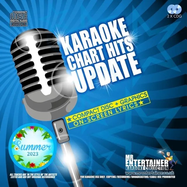 Mr Entertainer Karaoke Chart Hits Update. Double CDG Disc. Summer 2023. MCH23SU