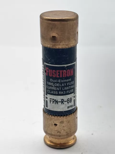 Bussmann FRN-R-60 Fusetron Time Delay Fuse, Class RK5, 250VAC 125VDC 60Amp