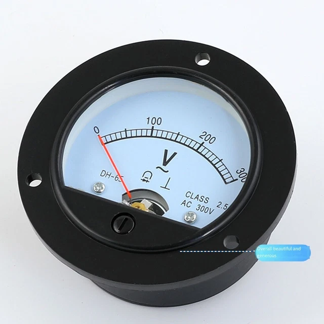 Testeur De Terre AC 0-300V VOLTMETRE Analogique Rectangle Avec Cadran Rond H8I67521 EUR Batterie Velo Electrique