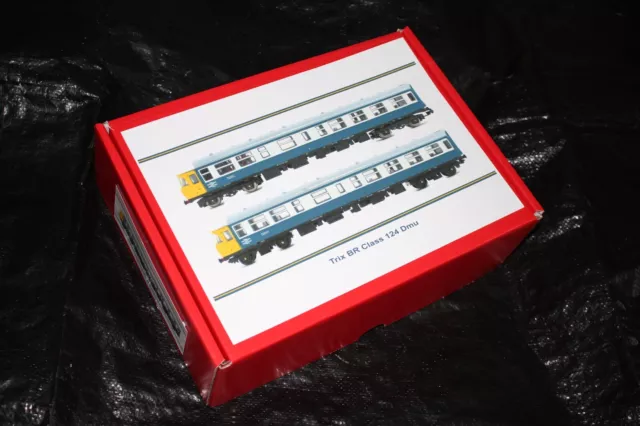 Trix Trains BR Blue Grey Class 124 DMU Storage Box for safe keeping 00 Gauge Red