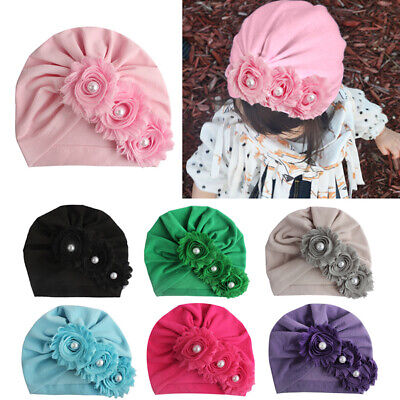 Newborn Baby Girls Infant Bow Soft Hat with Bow Cap Hospital Beanie Headband
