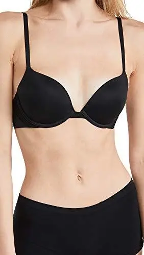 Calvin Klein Underwear Women's Perfectly Fit Flex Push Up Plunge Bra, Black 34DD