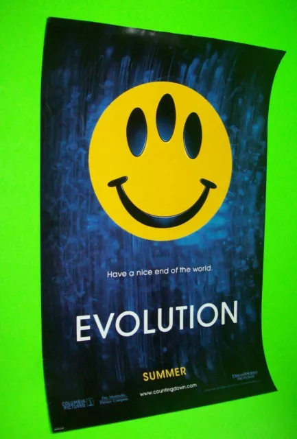 Evolution Movie Poster David Duchovny Original Space Age Comedy Artwork 2001