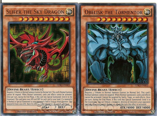 Yugioh Egyptian God Cards Yu-Gi-Oh! Egyptian God Cards - Obelisk, Slifer, Ra 3-Card Ultra Rare Holo Set Yugioh Egyptian God Cards Yu-Gi-Oh! Egyptian God Cards - Obelisk, Slifer, Ra 3-Card Ultra Rare Holo Set