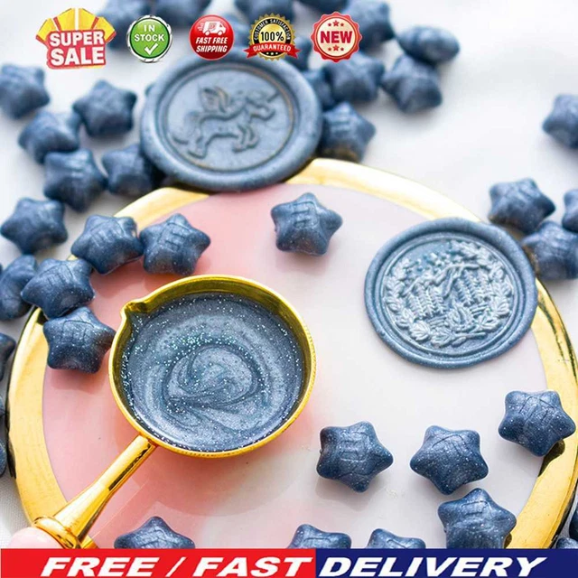 Partícula de cera creativa color brillante con forma de estrella para tarjeta de boda (H)