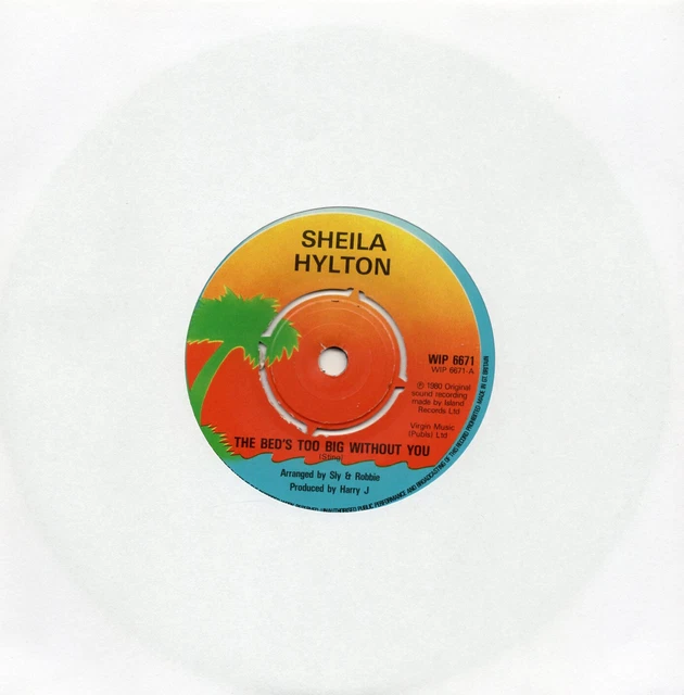 SHEILA HYLTON THE BED'S TOO BIG WITHOUT YOU Années 80 VINYLE 7