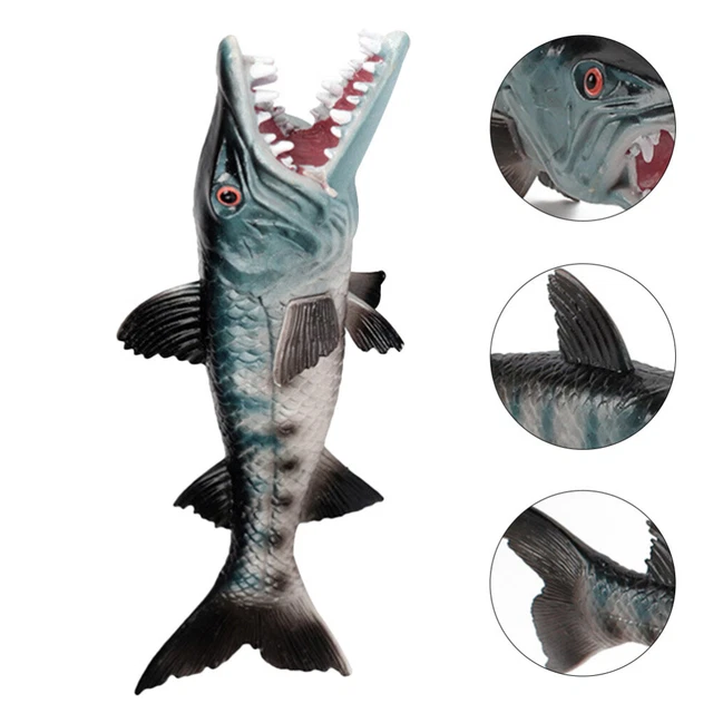 Plastic Simulated Wolf Fish Ornament Child Toy Artificial Tropical