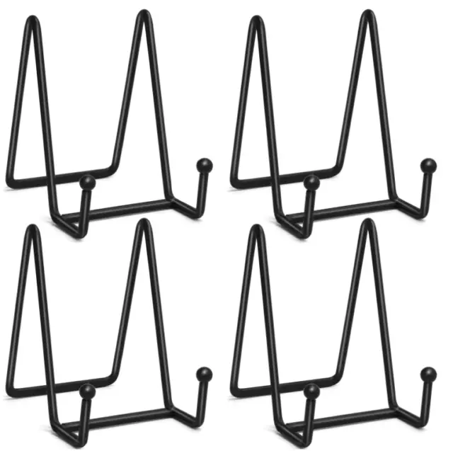 4 PCS Iron Easel Display Stand Plate Holders for Picture Art Painting Party 5In