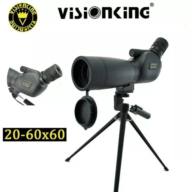 Visionking 20-60x60 Spotting scope Waterproof Telescope Fully Coated  W/ Tripod